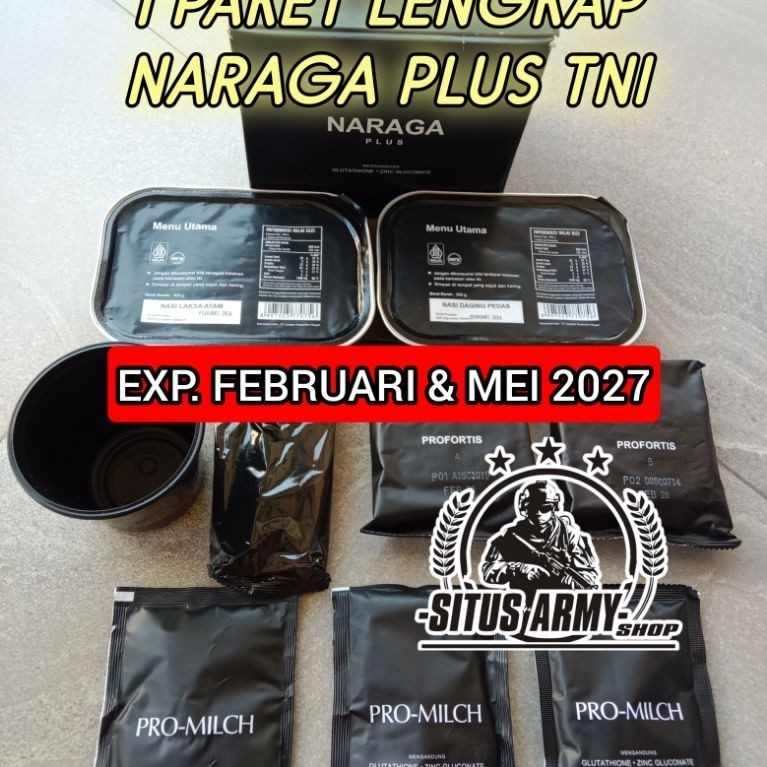 1 paket ransum tni . ransum naraga plus tni exp. FEBRUARI & MEI 2027 | 1 paket ransum naraga plus | 