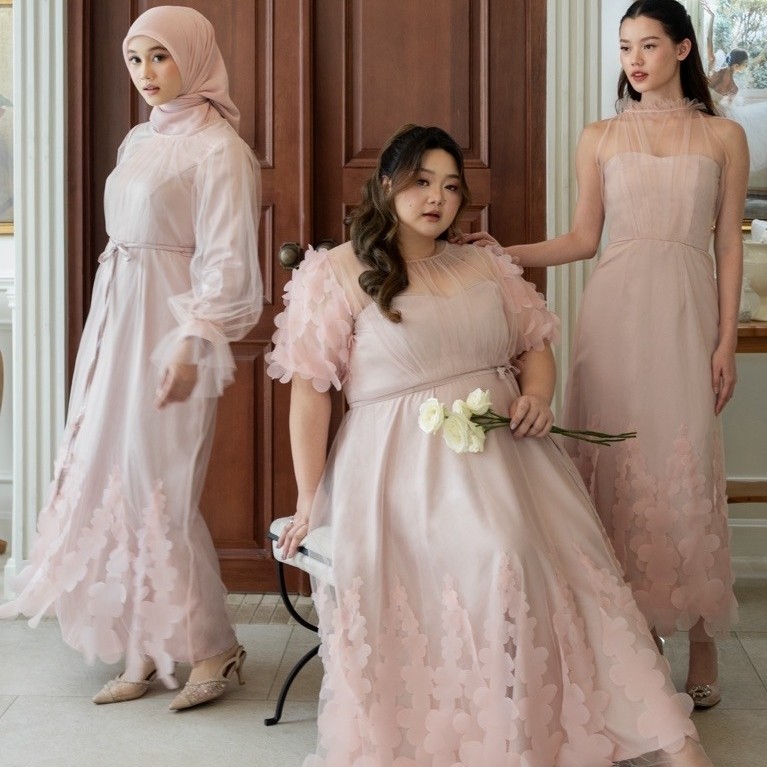 EST THE LABEL X RENEE – Primrose dress in rose pink / dress pesta / party dress / dress pesta big si
