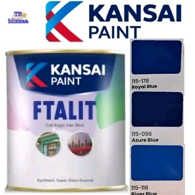 Ftalit 1Kg Ftalit River Blue 116 Ftalit Azure Blue 096 Ftalit Royal Blue 178 Cat Kayu Besi Biru Ftal
