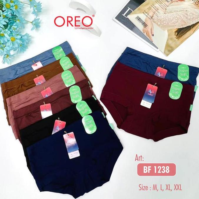 (6Pcs) Cd Wanita Oreo Bf-1238 Celana Dalam Wanita Katun Premium