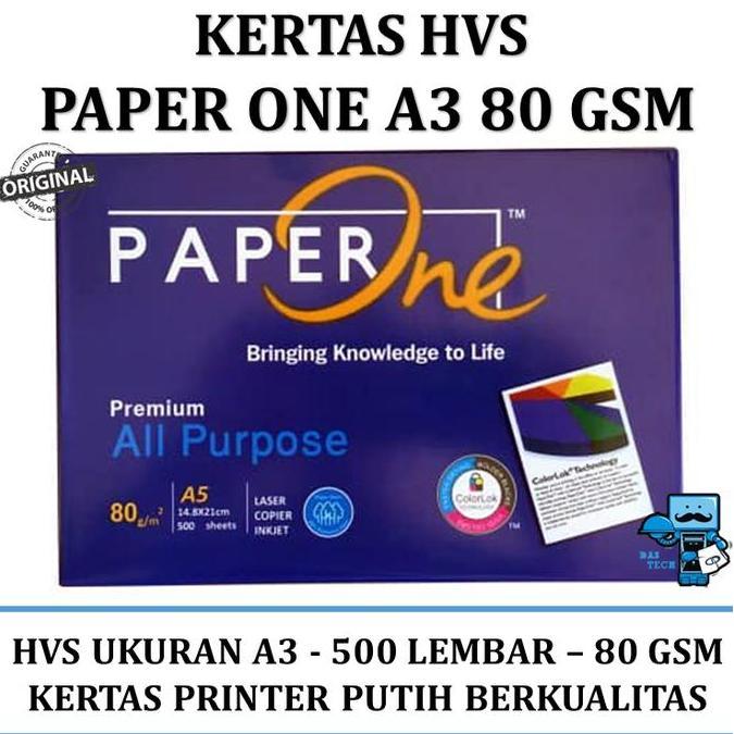 Kertas Hvs A3 Paper One 80 Gram Hvs A3 Paper 500 Lembar