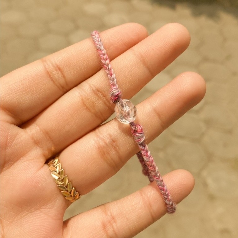 gelang benang manik, gelang tali, gelang benang kepang