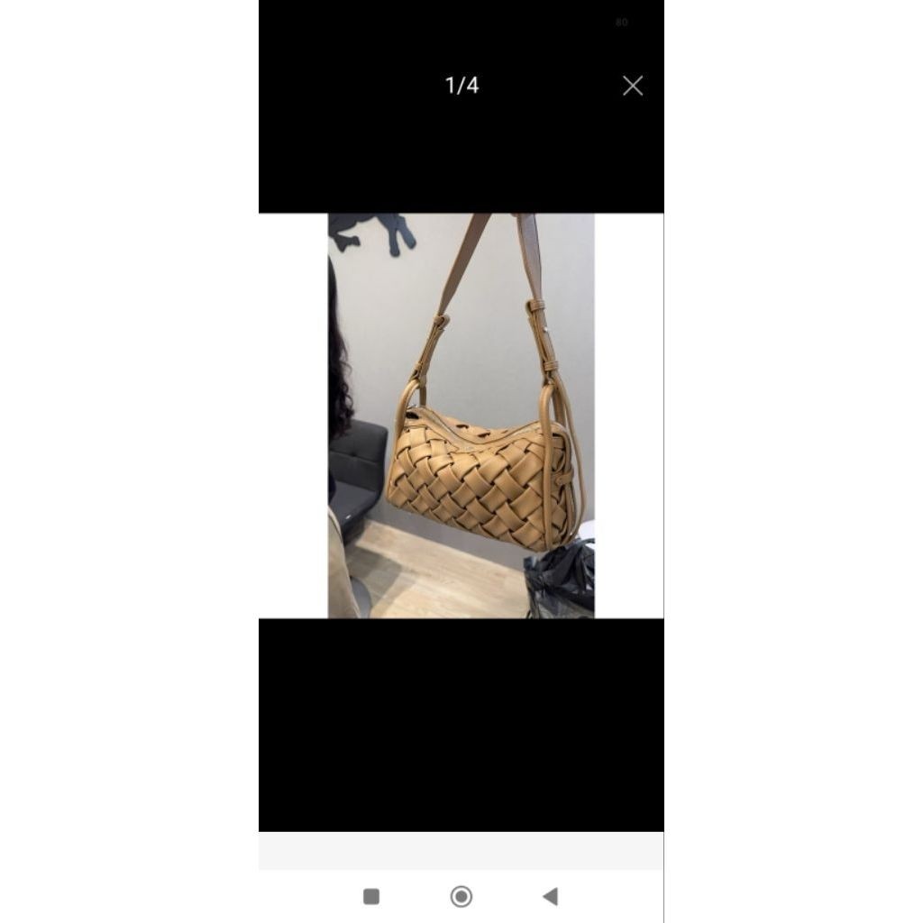Tas selempang wanita motif anyam warna krem model tas selempang model tas selempang model tas selemp