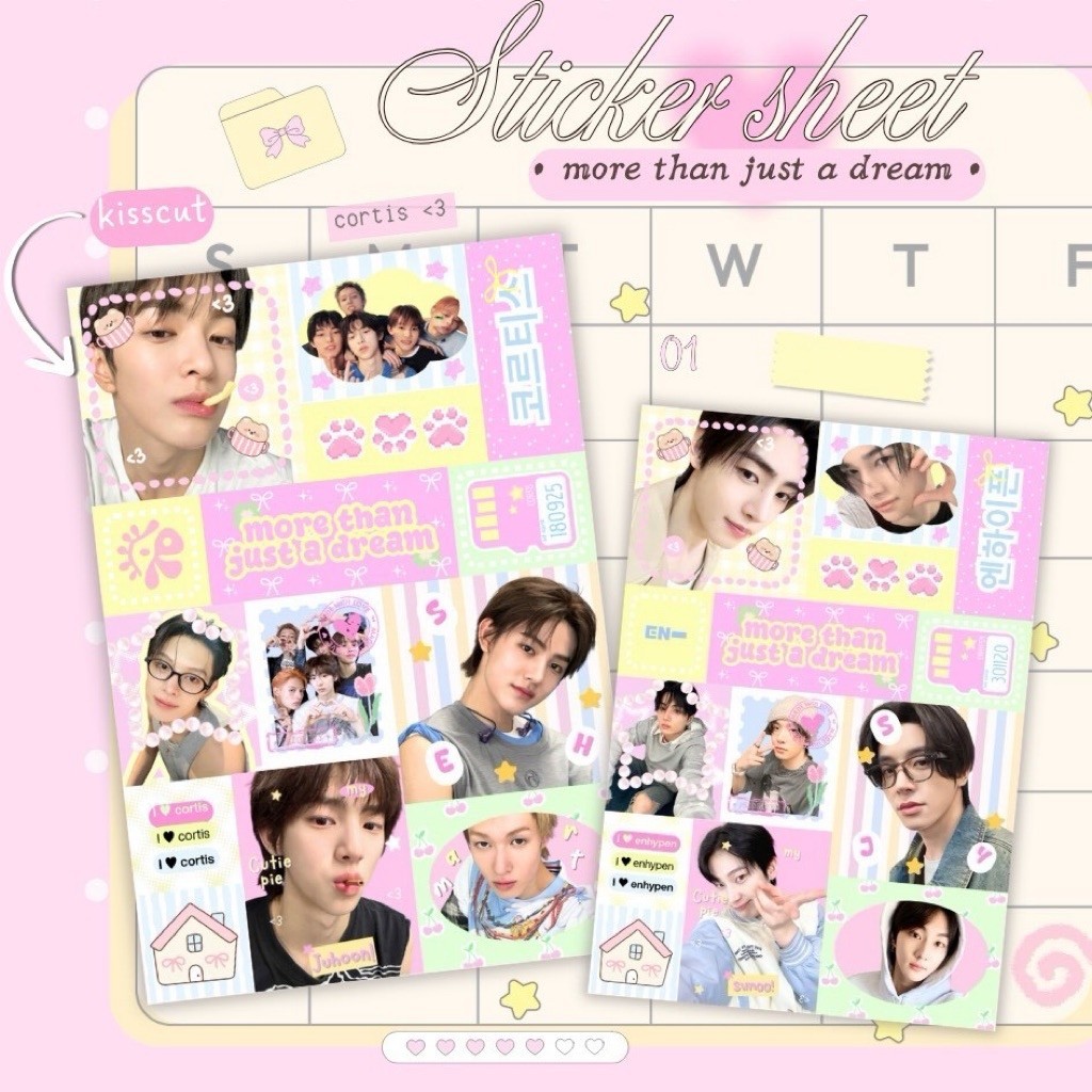 STICKER SHEET DECO NCT DREAM JAEMIN JENO JISUNG RENJUN MARK HAECHAN CHENLE