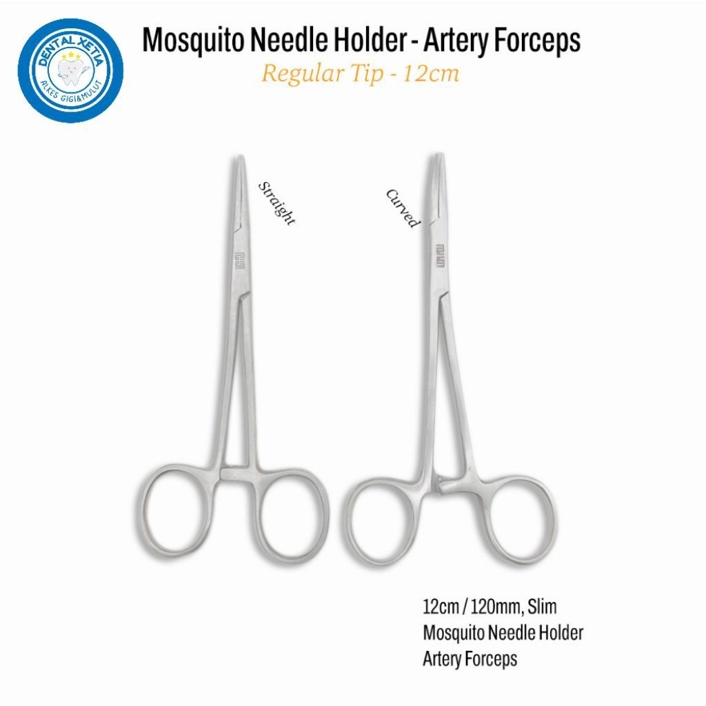 Mosquito Needle Holder , Curved 12cm
