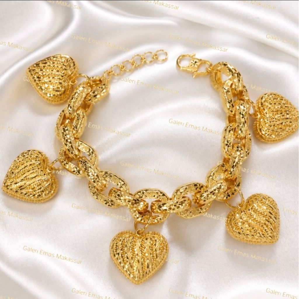 Gelang Rantai Love EMAS ASLI Kadar 700