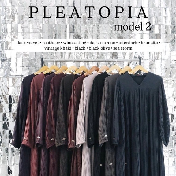 (Preloved 1 kali pemakaian) PLEATOPIA Abaya by Abaya Malikah