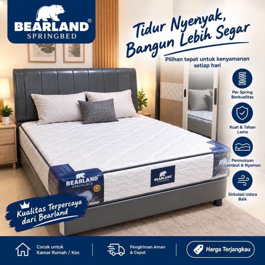 Kasur Matras Springbed Bearland Olympic Sloth