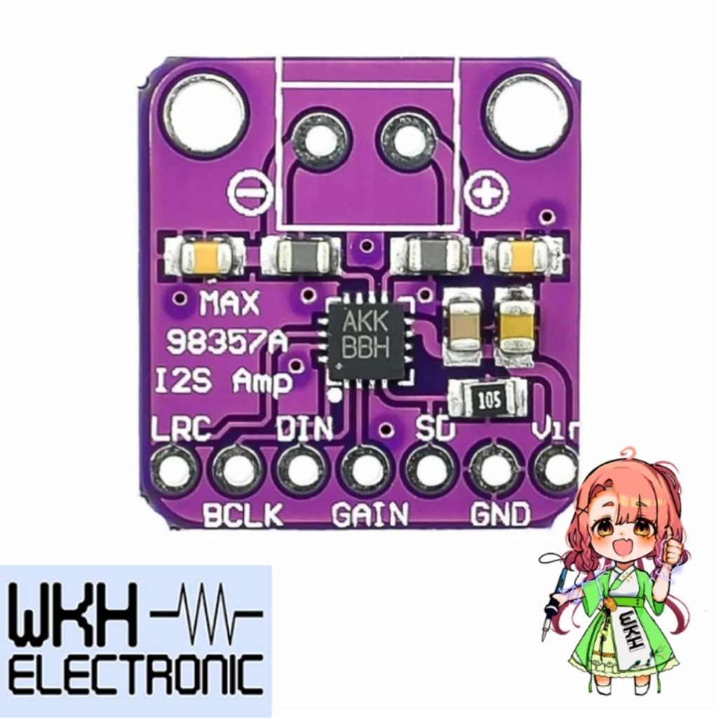 Modul Maks98357A Amplop I2S dengan Chip AKK BBH PCB Warna Ungu