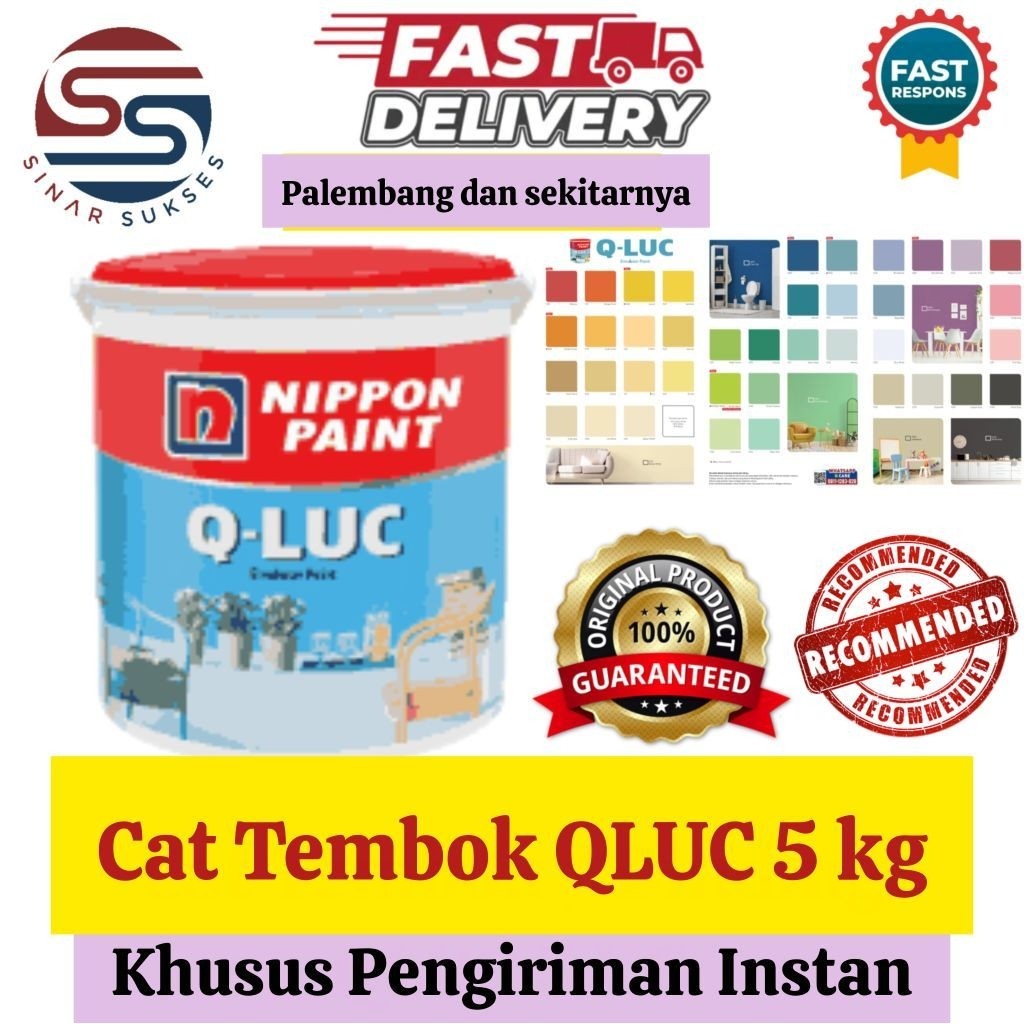 QLUC 5 KG (INSTANT PALEMBANG BANYUASIN ONLY)/ Cat Tembok Dinding Qluc 5 kg Nippon Paint/ Qluc 5 kg/ 
