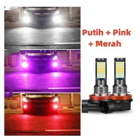 Tahan Lama LED FOGLAMP 3 WARNA H8 H11 H16 AVANZA XENIA CALYA SIGRA AGYA AYLA ERTIGA JAZZ BRIO ROCKY 