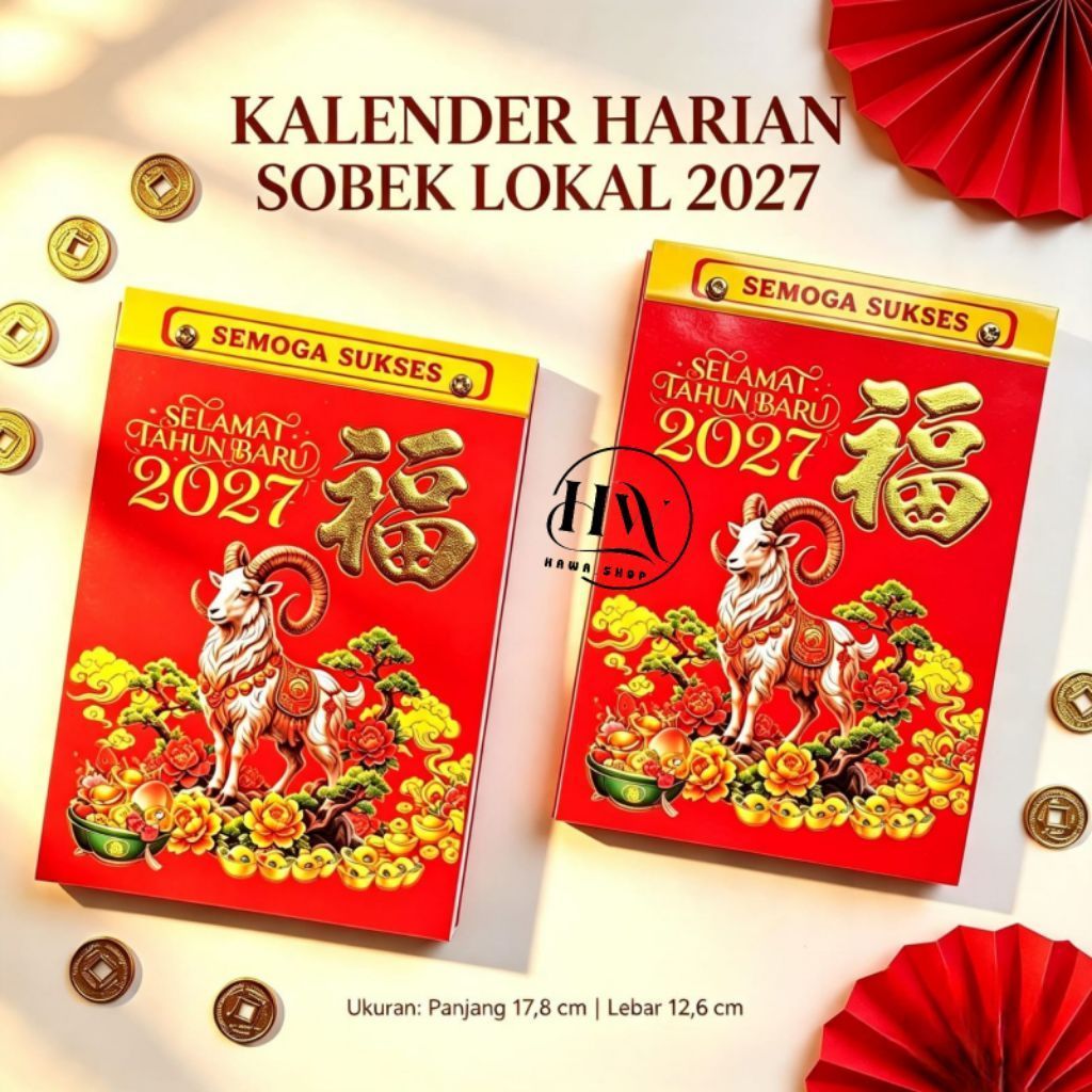 KALENDER HARIAN SOBEK 2027 LOKAL UKURAN SEDANG//KALENDER SOBEK LOKAL AO