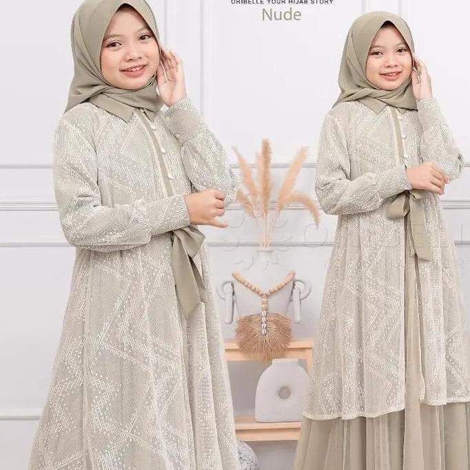 Abaya Padma kids dress/gamis anak perempuan remaja tanggung muslimah cantik dan anggun Usia 5 sampai