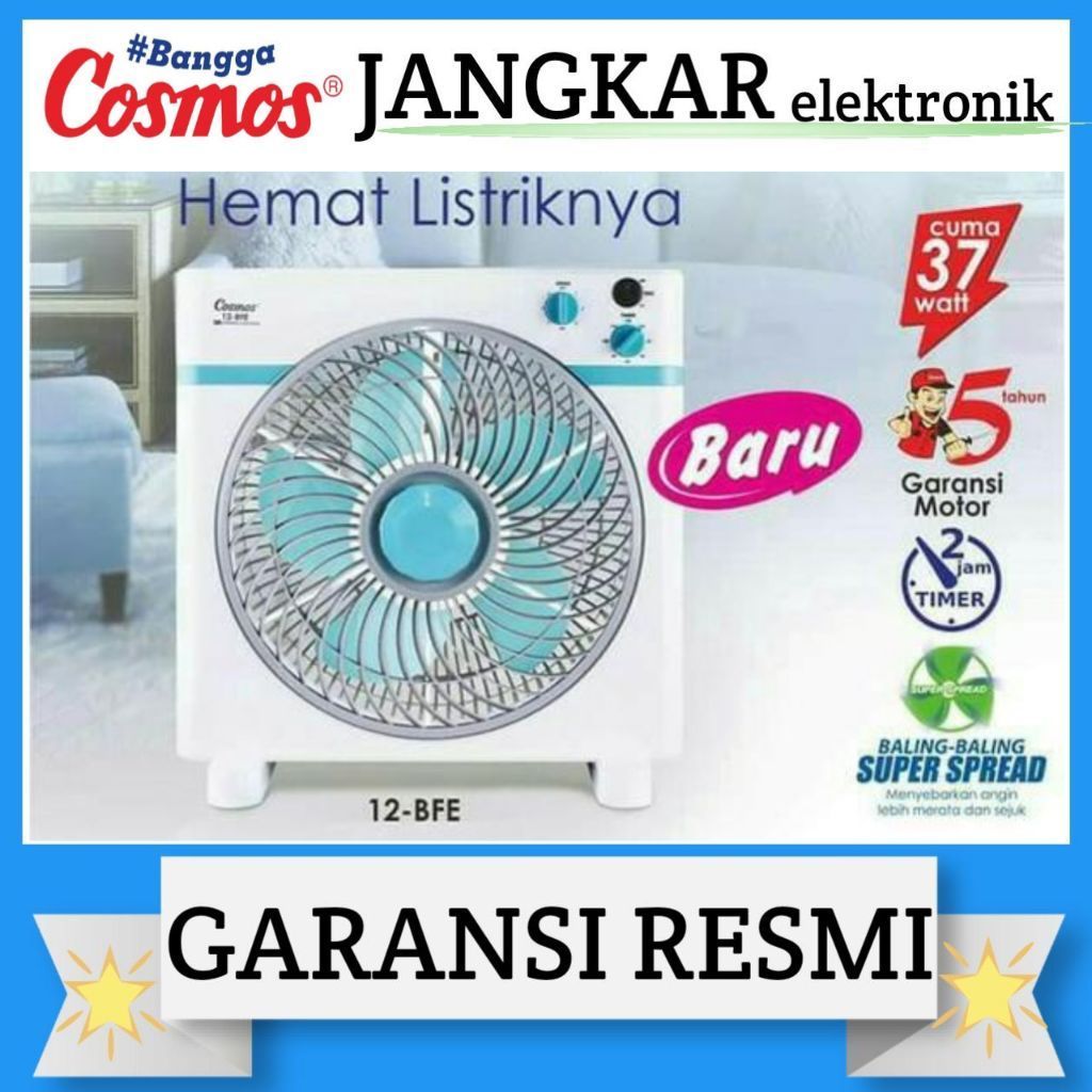 BOX FAN COSMOS 12INC BFE-12/KIPAS ANGIN KOTAK 12INC BFE-12 GARANSI RESMI