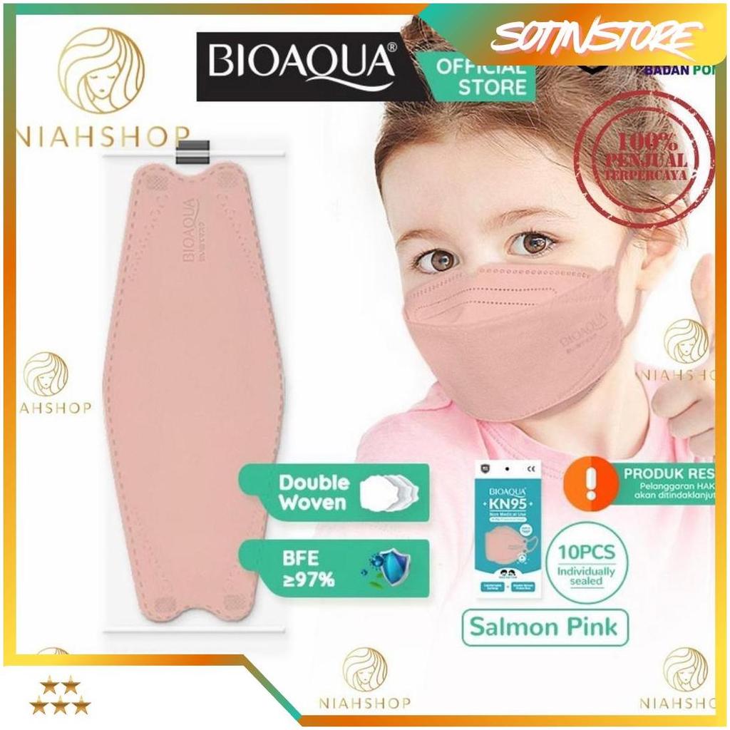 BIOAQUA Disposable Anak Mask EVO Masker wajah Kids 4ply 10pcs Terbaru