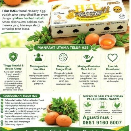 Telor Ayam H2e Herbal Healthy Egg