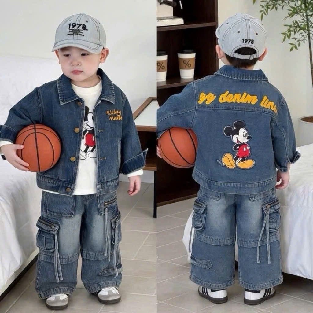 jacket jeans mickey anak laki laki