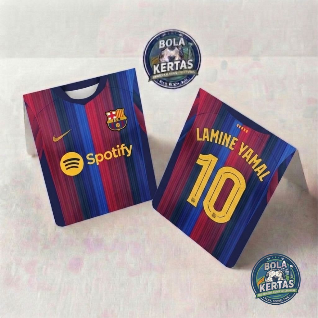 ‎Bola Kertas | Starter Kit Barcelona Home Season 2026-2027 | Baca Deskripsi | Mainan Bola Kertas Tep