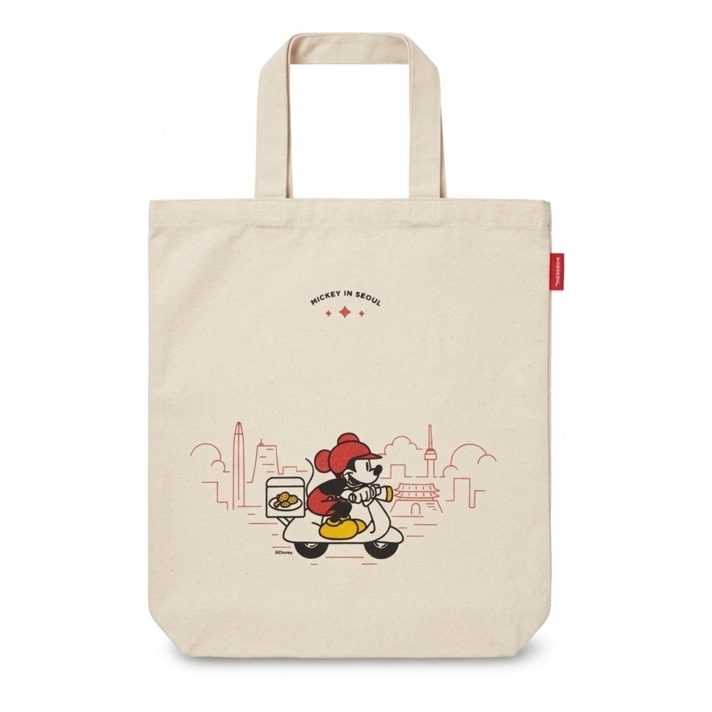 Daiso Korea x Disney Mickey Mouse "Mickey in Seoul" Eco Bag
