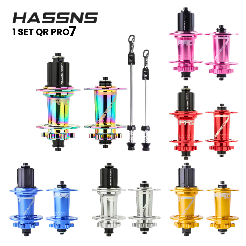 HASSNS PRO7 MTB Hub Freehub 32 Hole 6 Pawls Bearing Hub Freehub Sepeda Gunung Freehub Depan Belakang