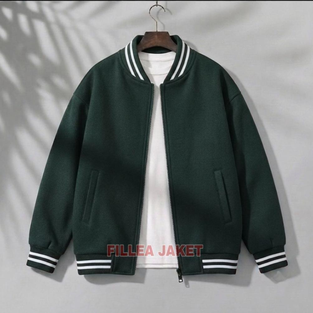 Best Seller Jacket Varsity Baseball Resleting Polosan Casual M-Xxl | Jacket Varsity Baseball Zipper 