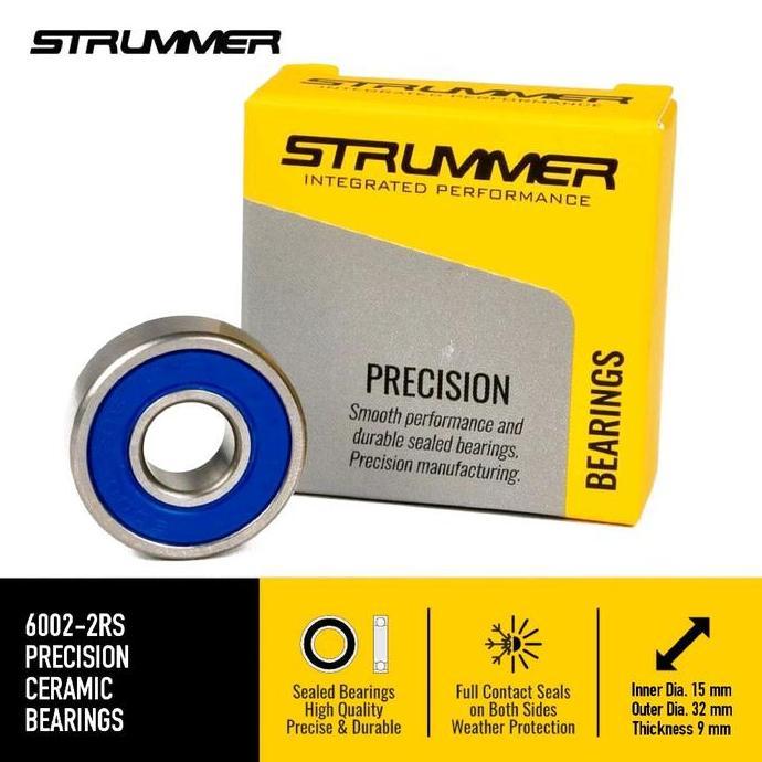 (1 Pcs) Bearing Strummer 6002-2Rs Sealed Bearing Hybrid Ceramic Bearing 6002 2 Rs 15Mm X 32Mm X 9Mm