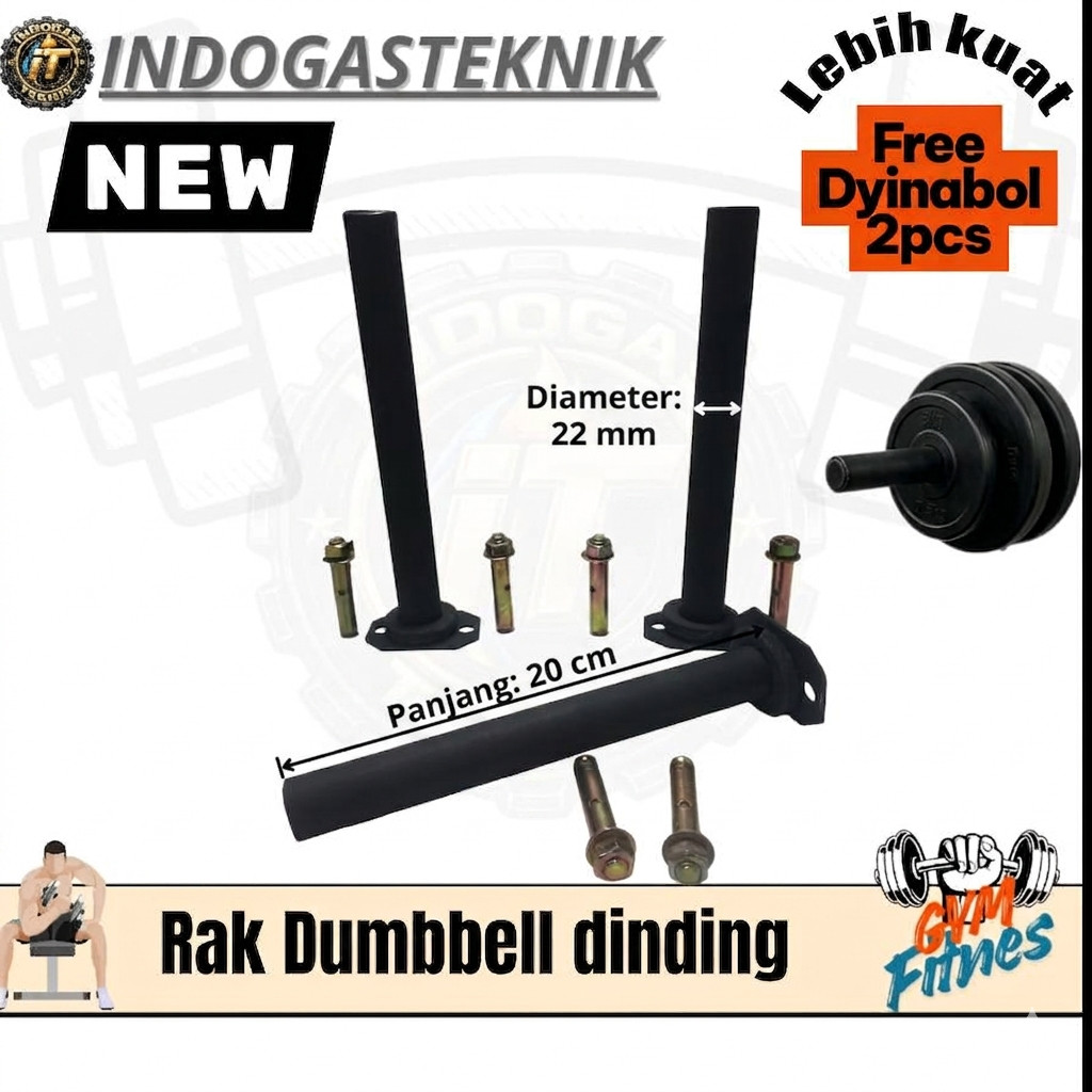 Rak barbel rak Dumbbell dinding