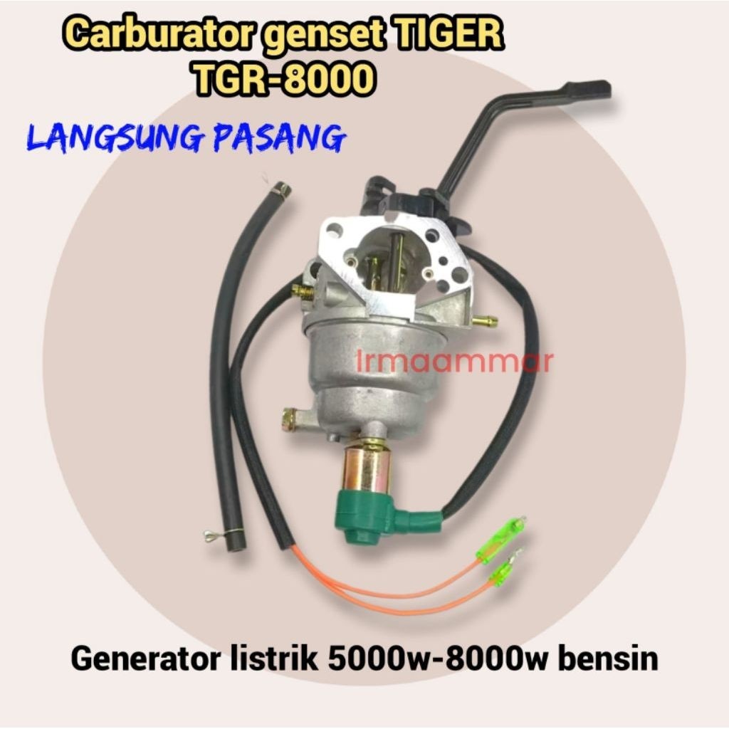 Carburator genset listrik TGR-8000 Tiger 5000 Watt bensin karburator generator jenset