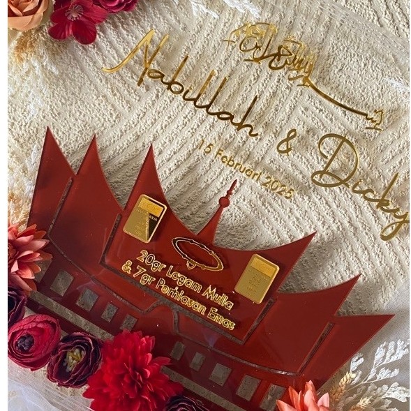 MAHAR MINANG SUNDA | BINGKAI AKRILIK PERNIKAHAN WEDDING NIKAH SIMBOLIS