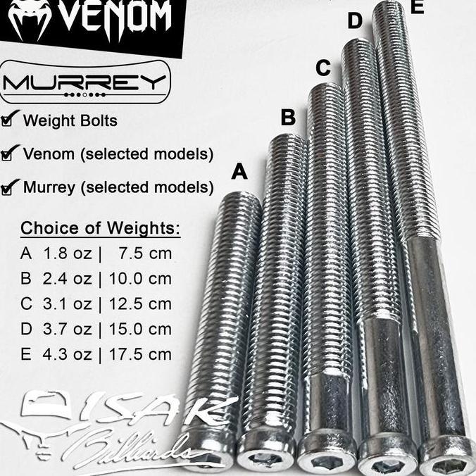 Murrey Venom Weight Bolt - Baut Pemberat Cue Stick Billiard Exceed