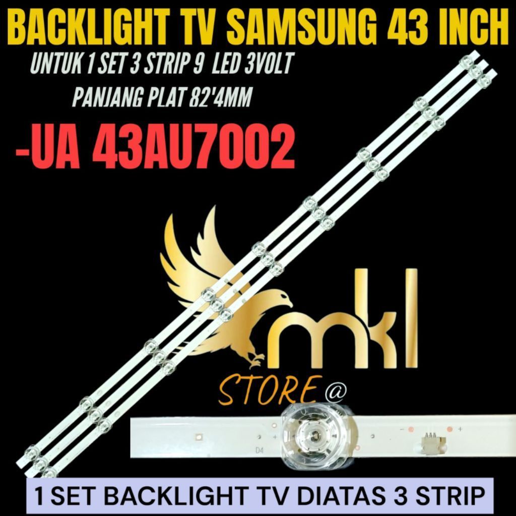 BACKLIGHT TV LED SAMSUNG 43 INCH UA-43AU7002 BACKLIGHT TV 43 INCH SAMSUNG