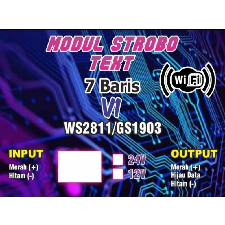 Modul Strobo Running Text 7 Baris V1