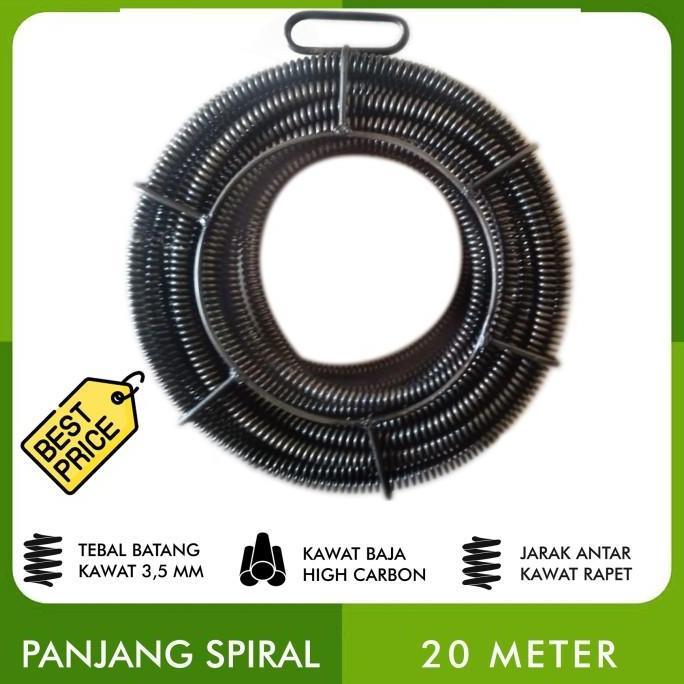 Tarmijahseller - Spiral 16Mm Untuk Mesin Pipe Drain Cleaner - 20 Meter