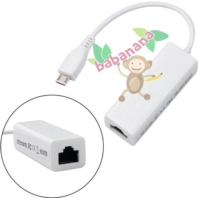 Micro Usb Type B To Lan Rj45 Konektor Network Konverter Laptop