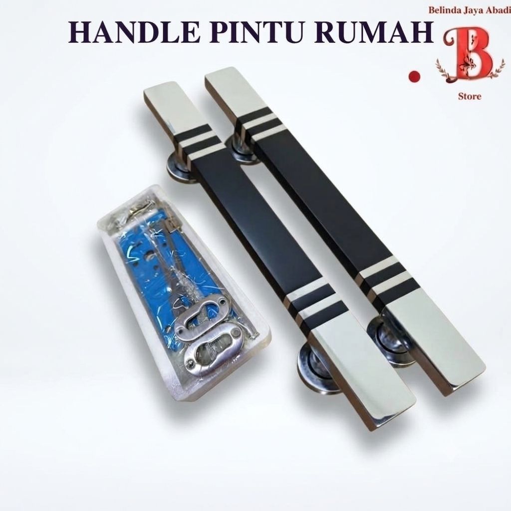 Paket Hemat  Gagang Handle Pintu Rumah kupu Tarung Set Kunci Body Tarikan Handle Pintu Rumah Minimal