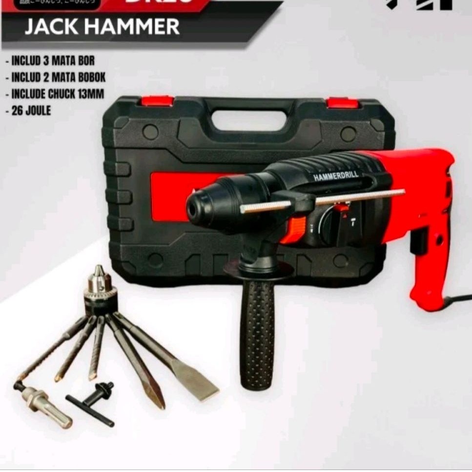 DEKWE Mesin Bor Rotary Hammer Drill 26mm DK 26 Dekwe 3 Mode Bobok Tembok, Bor Dan Beton