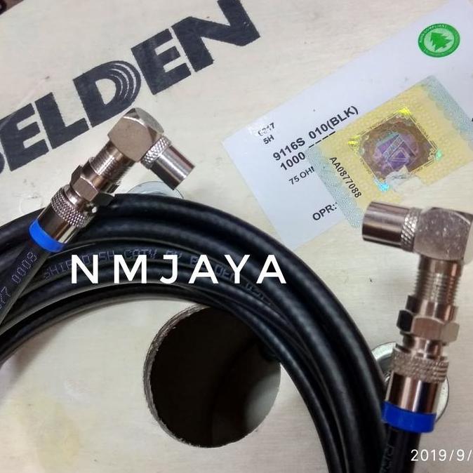 DB10 - Kabel TV Antenna RG6 Belden RG6 Original siap pakai 1meter [male siku]