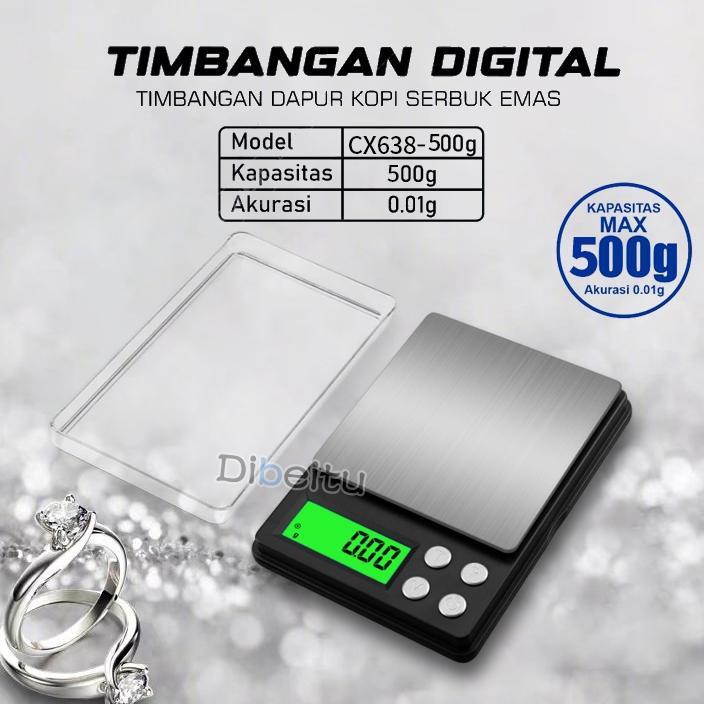 Pocket Scale Timbangan Mini Perhiasan Digital 500g/0.01g Gold Jewelry Scale High Quality Original