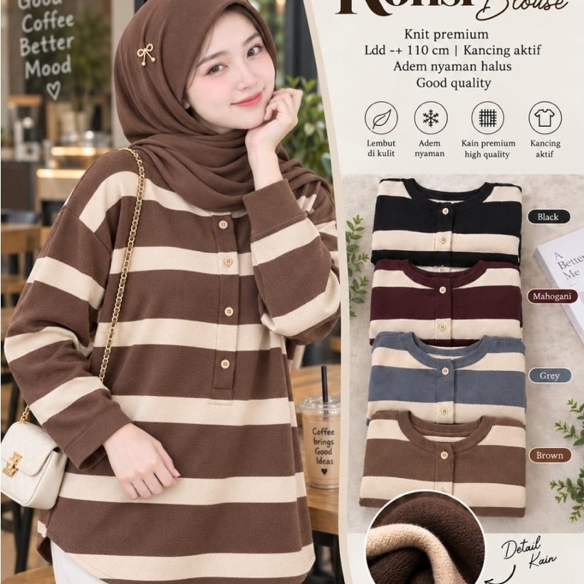 ATASAN WANITA RONSI BLOUSE BY ATHAYA