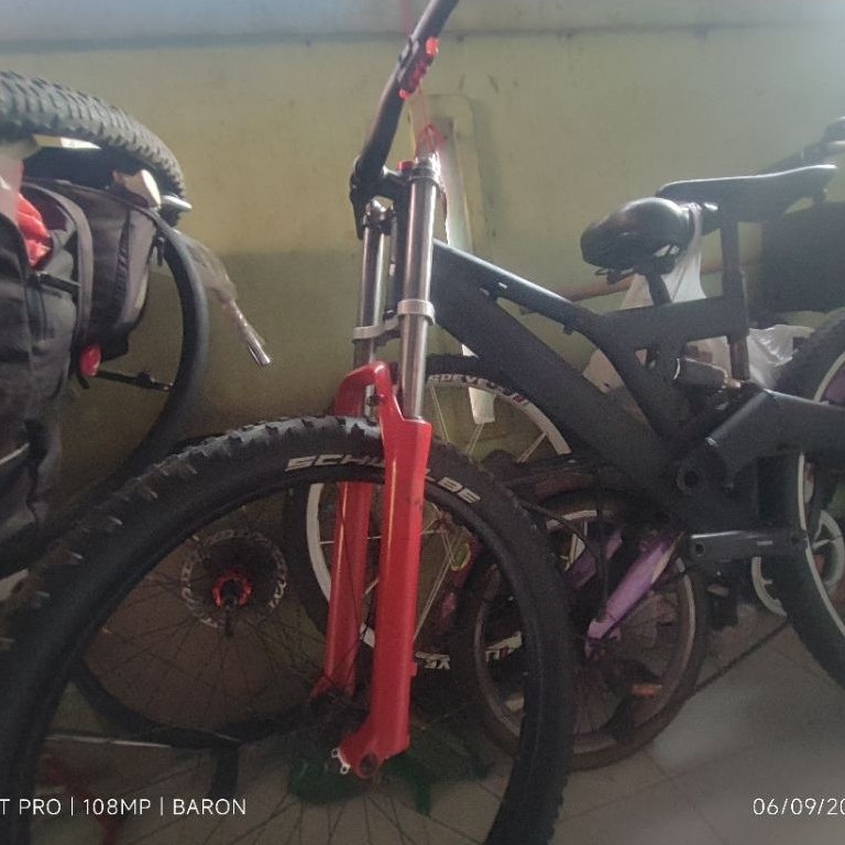 Frameset fullsus super rare langka 29er design monocoque single pivot elevated chainstay fork double