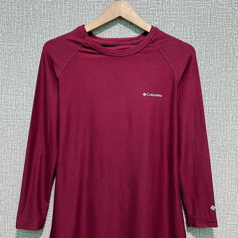 Baselayer Maroon Running Columbia Women Special Red Atasan Olahraga Wanita