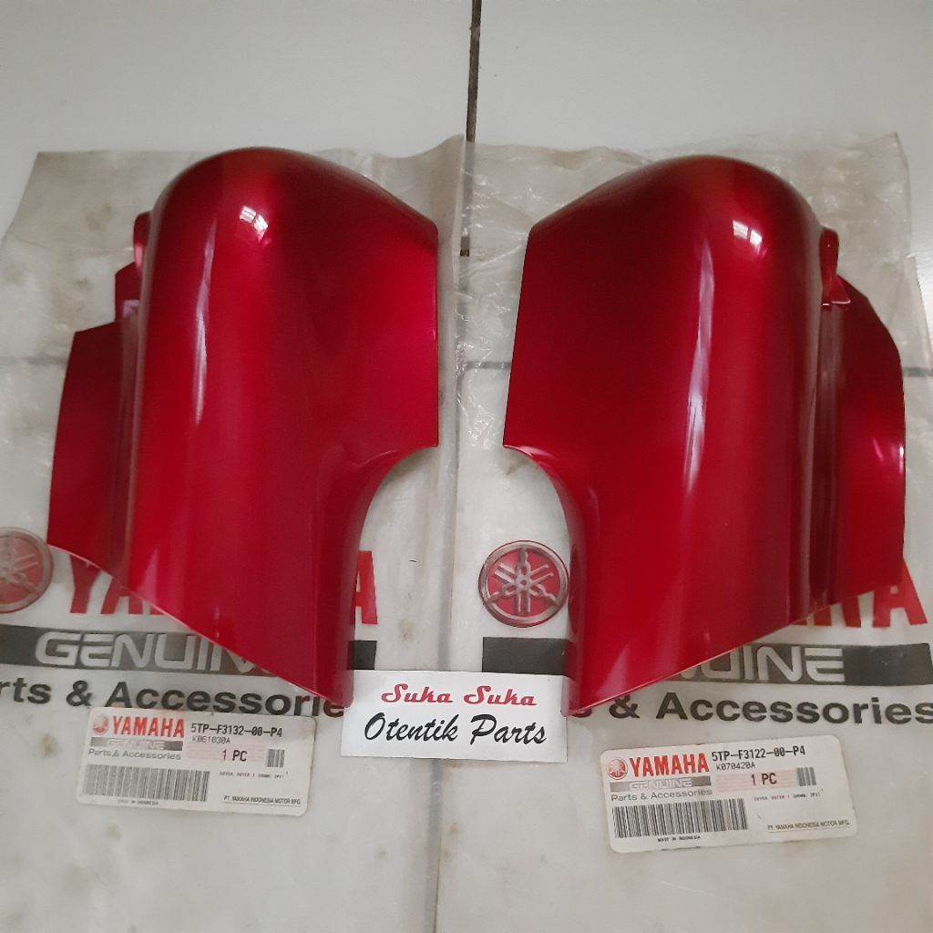 Cover Tutup Shock Spakbor Depan Jupiter Z Merah Marun Maroon Ori Ygp l 5TP-F3122-00-P4 5TP-F3132-00-