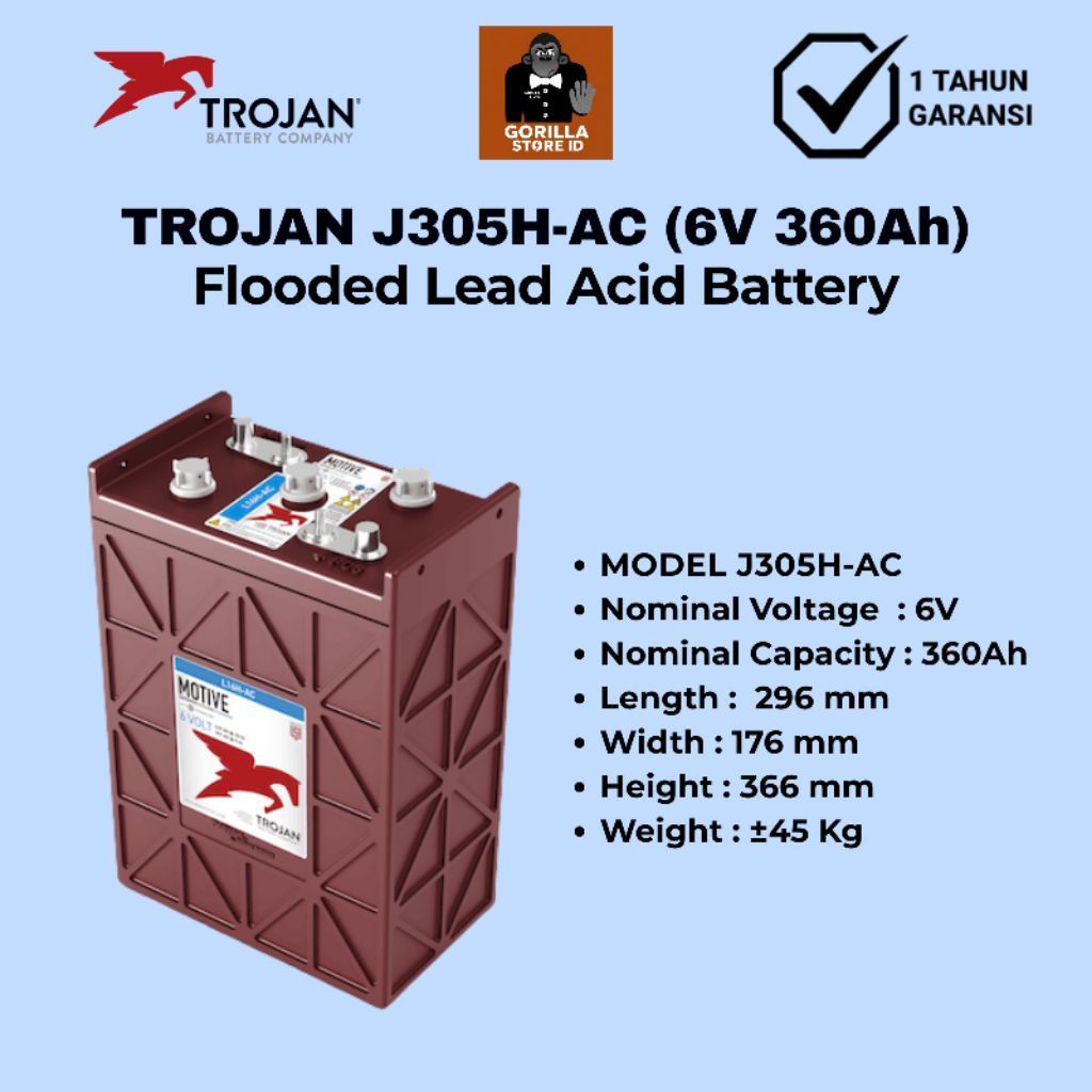 Trojan J305H-AC Aki Mobil