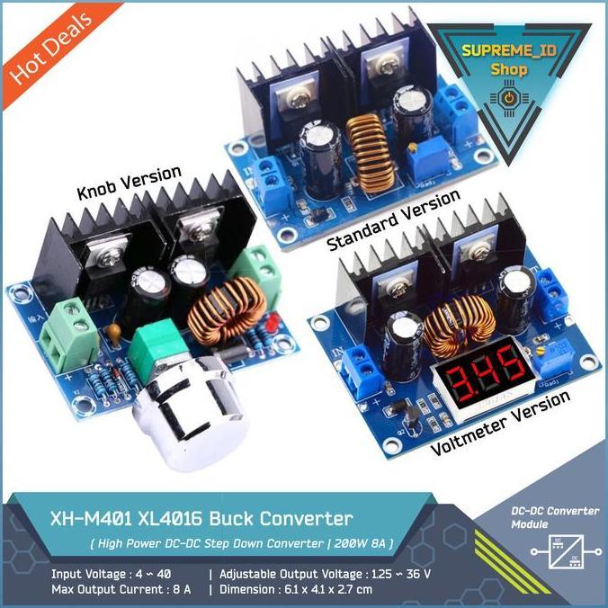 Kelld- Xh-M401 Xh-M404 Xl4016 Dc Step Down Voltage Regulator Buck Power Supply Converter | 8A 00W