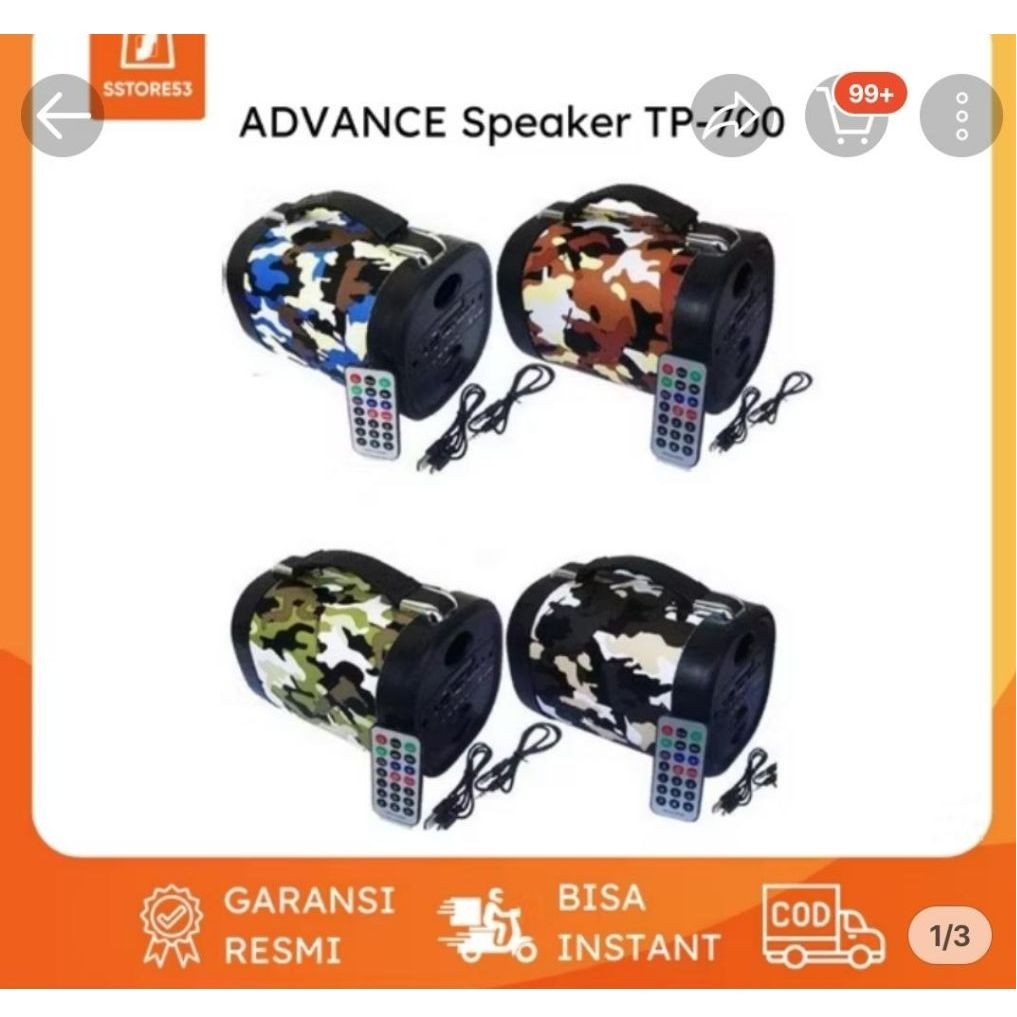 Speaker Advance TP 700 Bluetooth Full Bass Musik Box