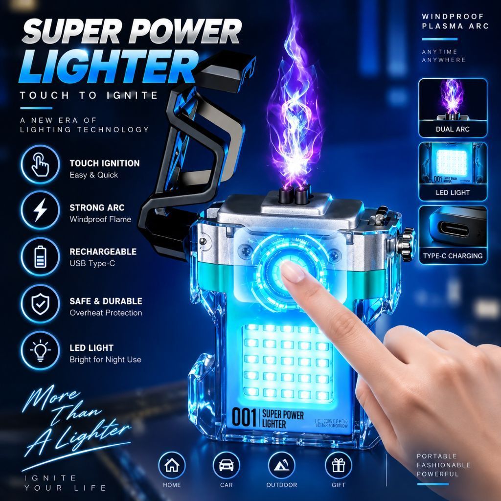 Dual Arc Pemantik Rokok Outdoor Camping Pengapian Alat Tahan Angin Korek Api Pencahayaan LED Lampu H