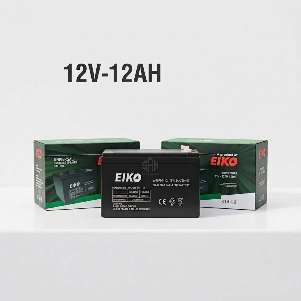 Aki Sprayer 12V 12Ah Eiko / Baterai Sprayer Elektrik / Aki Tanki Semprot Mobil Listrik Sepeda Listri