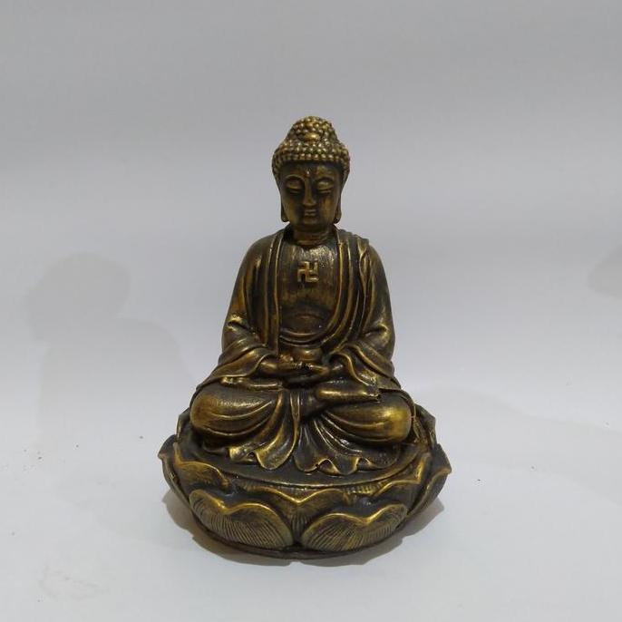 Patung Budha miniatur patung budha antik gold warna patung budha