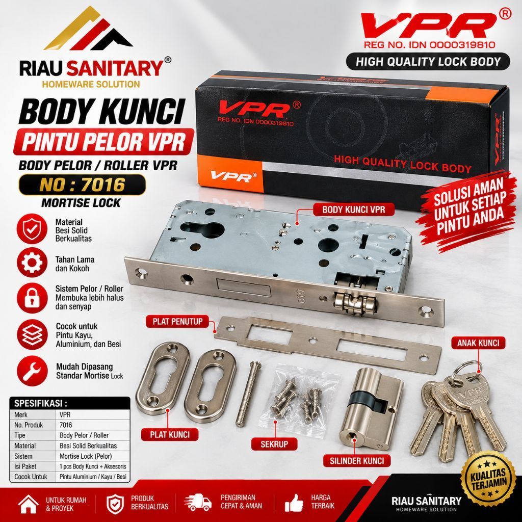 body pelor VPR/ body kunci pintu pelor VPR / body silinder pintu 2
