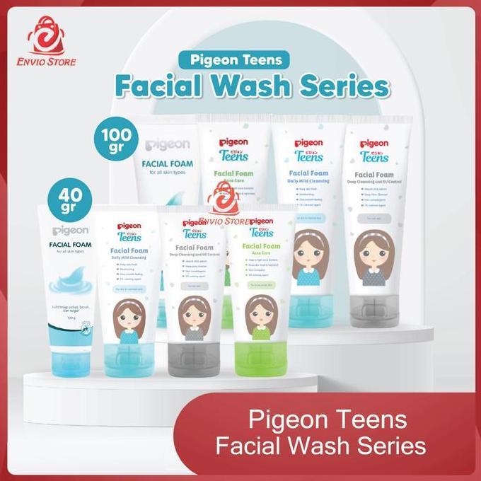 Habirina991 - ENVIO - PIGEON TEENS Facial Foam 40gr 100gr / Moisturizer 20ml / Squalane Face Powder 